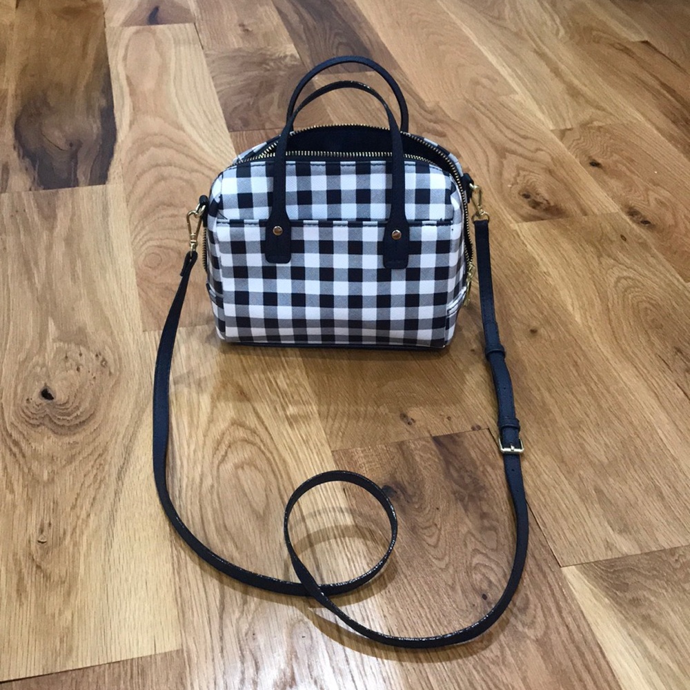 Navy Gingham Purse